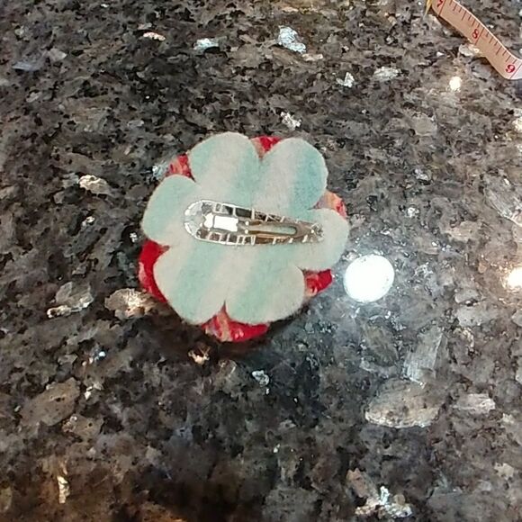 ⭐3 for $20⭐ Upcycled Felted Wool Flower Hair Clip - Picture 3 of 4